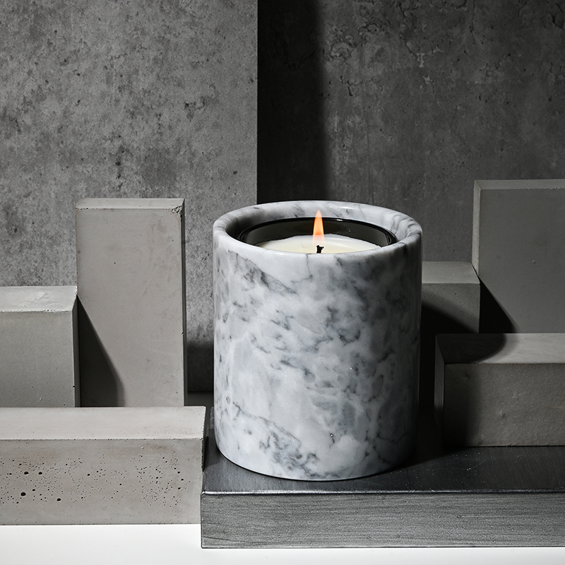 M&Scent بالجملة ديكور فاخر خاص بعلامة خاصة شمعدان المعطرة من الزجاج الأسود والكريستال