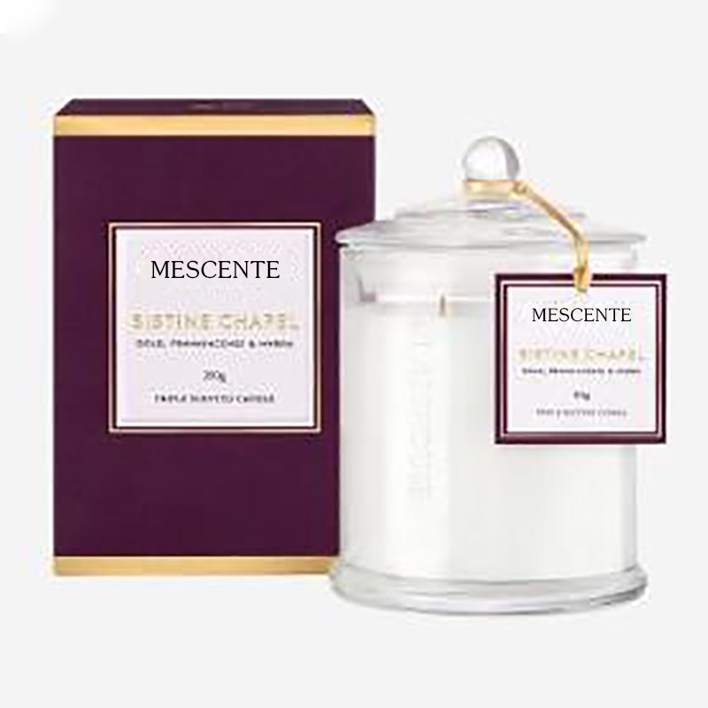 تخصيص العلامة التجارية الفاخرة M&Scent لعيد الميلاد جرة شموع المعطرة الجديدة مع غطاء عيد الميلاد
