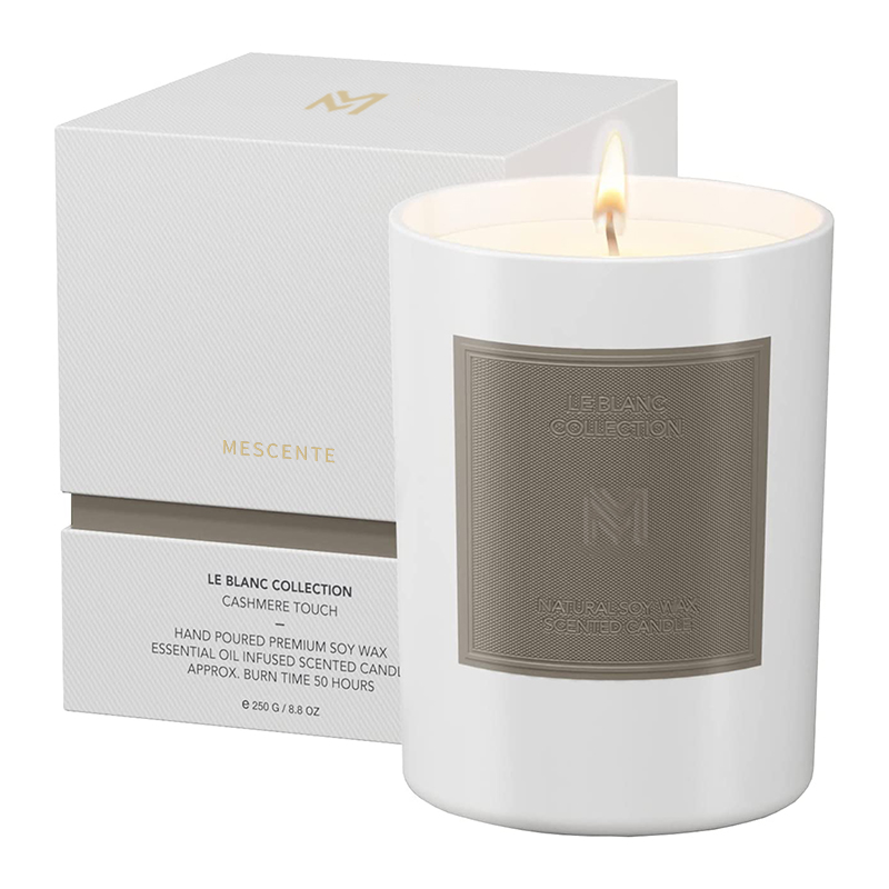 M&Scent بالجملة جرة بيضاء مخصصة لعيد شمعداني مجموعات شمعة