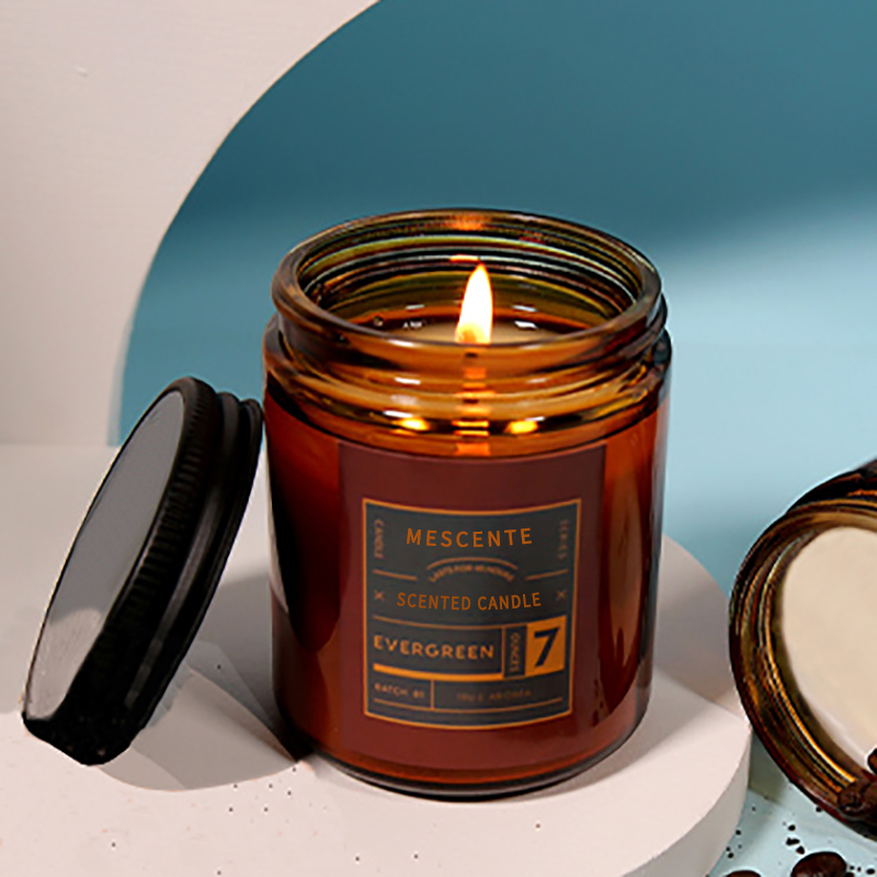 شموع انتظار المعطرة بعلامة خاصة من M&Scent مع غطاء
