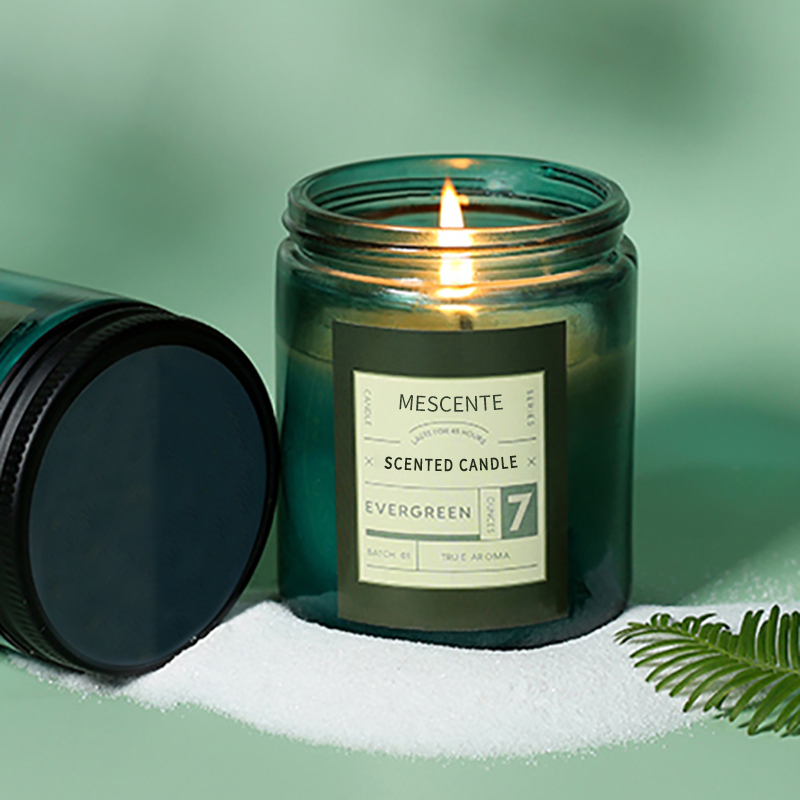 شموع انتظار المعطرة بعلامة خاصة من M&Scent مع غطاء