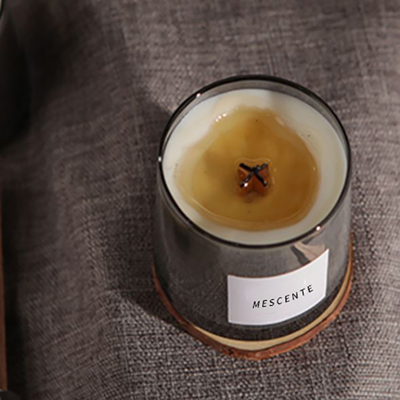 برطمانات لامعة من M&Scent شمعدان خشبي كريستالي معطر، شموع الزفاف