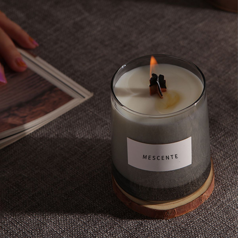 برطمانات لامعة من M&Scent شمعدان خشبي كريستالي معطر، شموع الزفاف