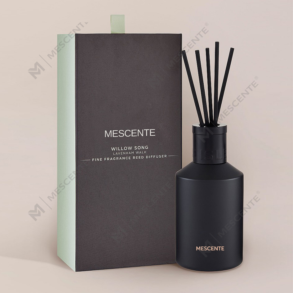 صندوق مطبوع عليه OEM للديكور، غطاء خشبي مربع من السيراميك سعة 20 مل، عطر منزلي، رائحة، زيت ناشر القصب