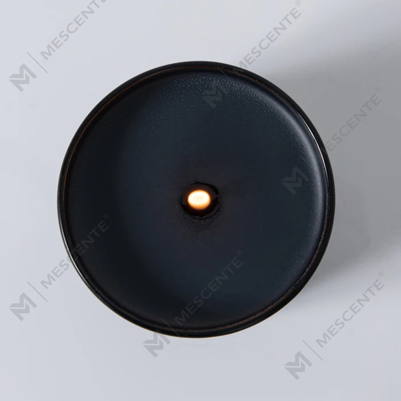 M&Scent بالجملة برطمانات سوداء فاخرة فريدة من نوعها لحفلات الزفاف مع شموع الصويا المعطرة المزخرفة بالكريستالات