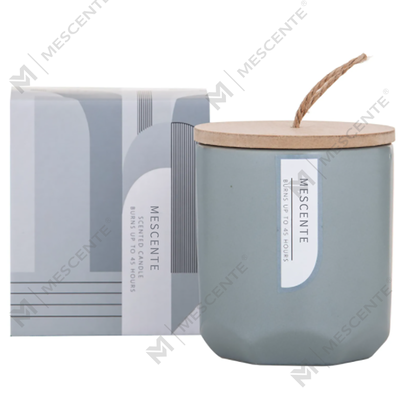 M&Scent مصنع شموع الصويا المعطرة بفتيل خشبي فاخر حسب الطلب، في وعاء زجاجي