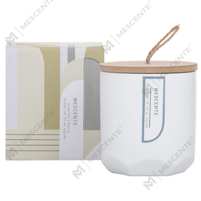 M&Scent مصنع شموع الصويا المعطرة بفتيل خشبي فاخر حسب الطلب، في وعاء زجاجي