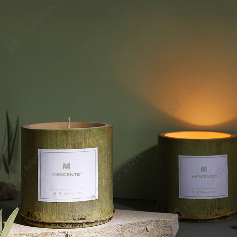 حامل شموع خشبي فاخر من M&Scent، علامة تجارية خاصة معطر بصندوق