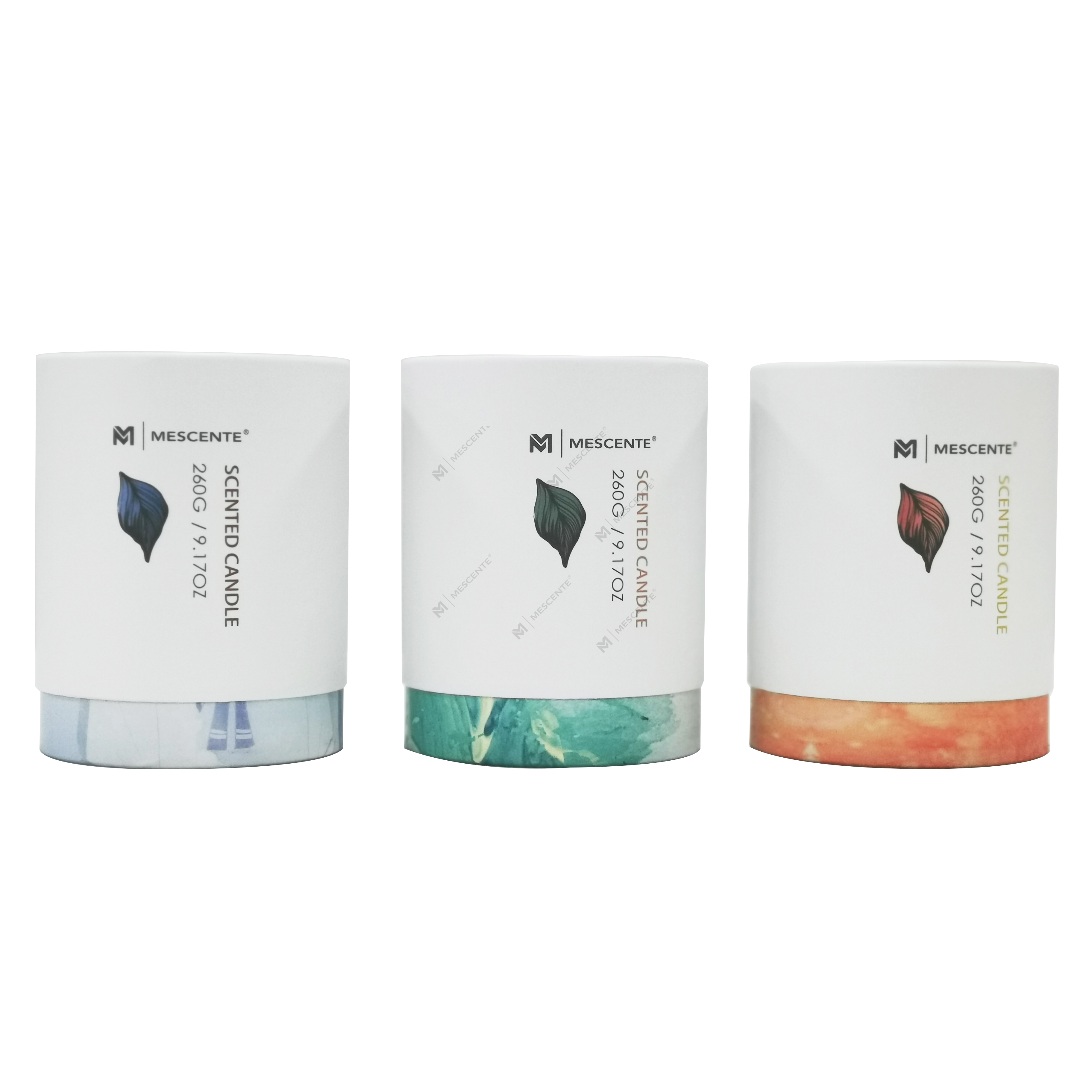 شمعة نخيل زجاجية خضراء من ماركة M&Scent للبيع بالجملة،شموع روحية