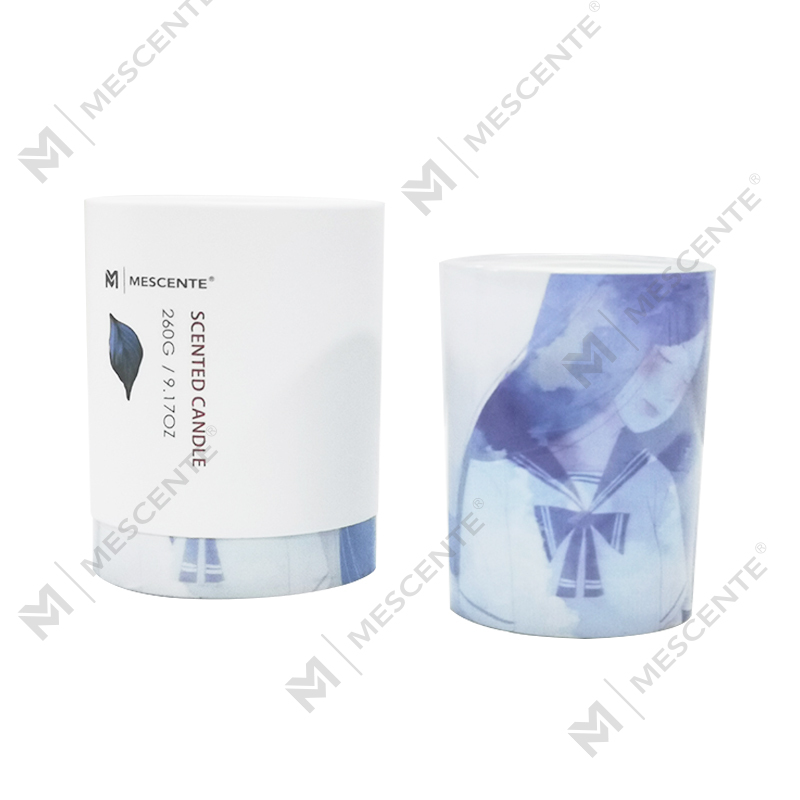 شمعة نخيل زجاجية خضراء من ماركة M&Scent للبيع بالجملة،شموع روحية