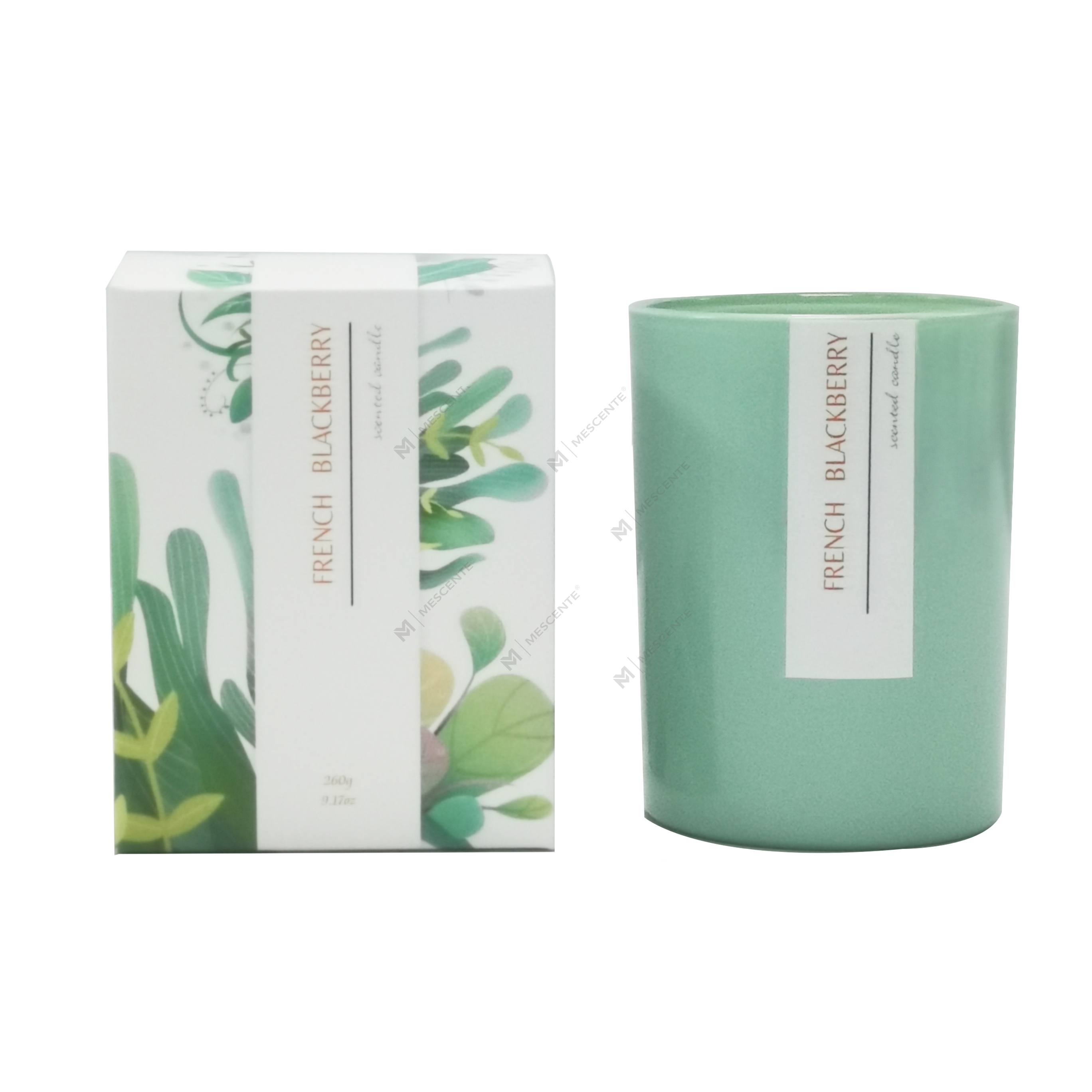 شمعة جوز الهند المخصصة ذات العلامة التجارية الخاصة من M&Scent مع شموع النخيل المعطرة مع الشعار