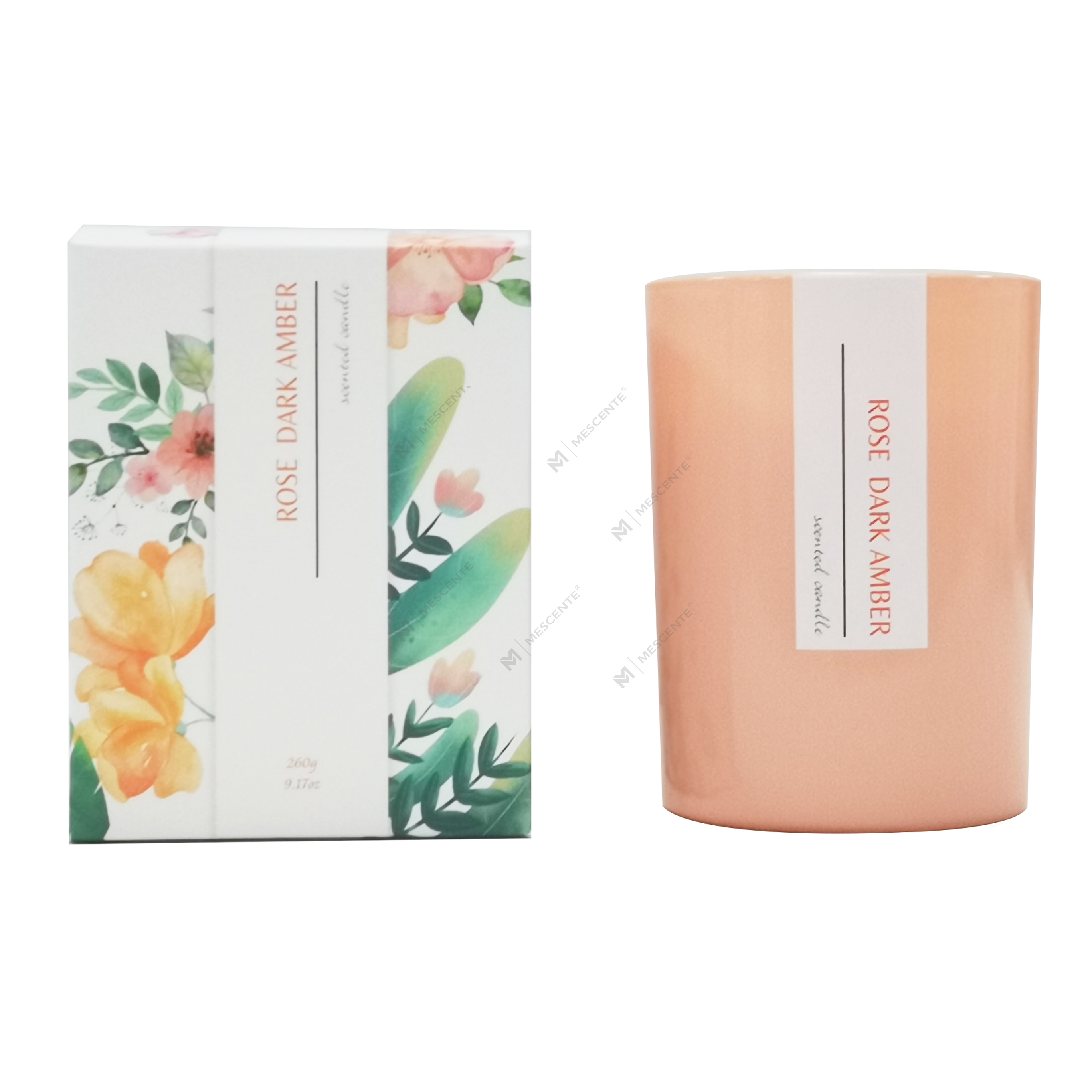 شمعة جوز الهند المخصصة ذات العلامة التجارية الخاصة من M&Scent مع شموع النخيل المعطرة مع الشعار