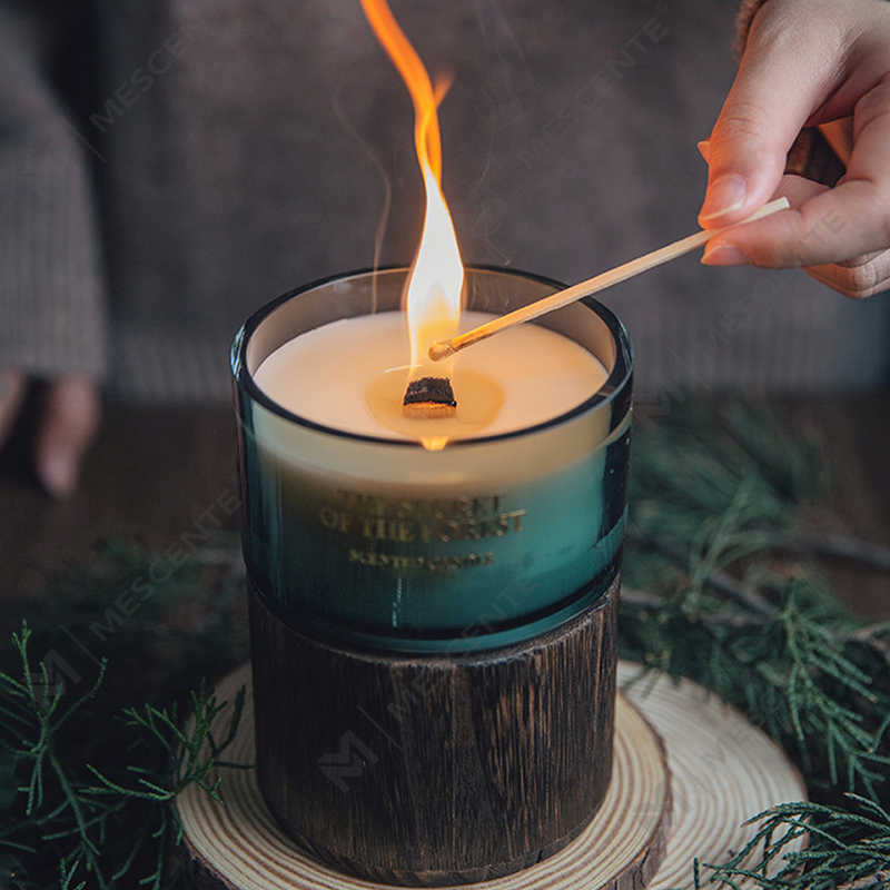 أوعية زجاجية مخصصة من M&Scent، طلب بالجملة، شمعة شمع الصويا المعطرة مع بلورات