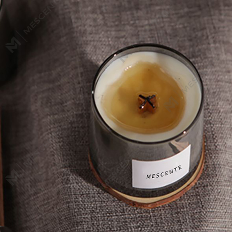 أوعية زجاجية فاخرة من M&Scent، فتائل خشبية من الكريستال، شمعة من شمع الصويا المعطر، شموع الزفاف