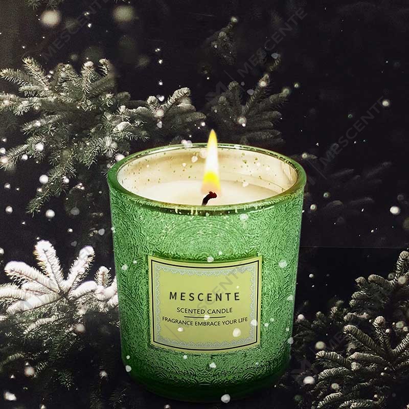 الجملة الشركات المصنعة الشخصية ديكور المنزل الفاخر تغليف الهدايا جرة ملونة شمعية معطرة مع الزهور المجففة