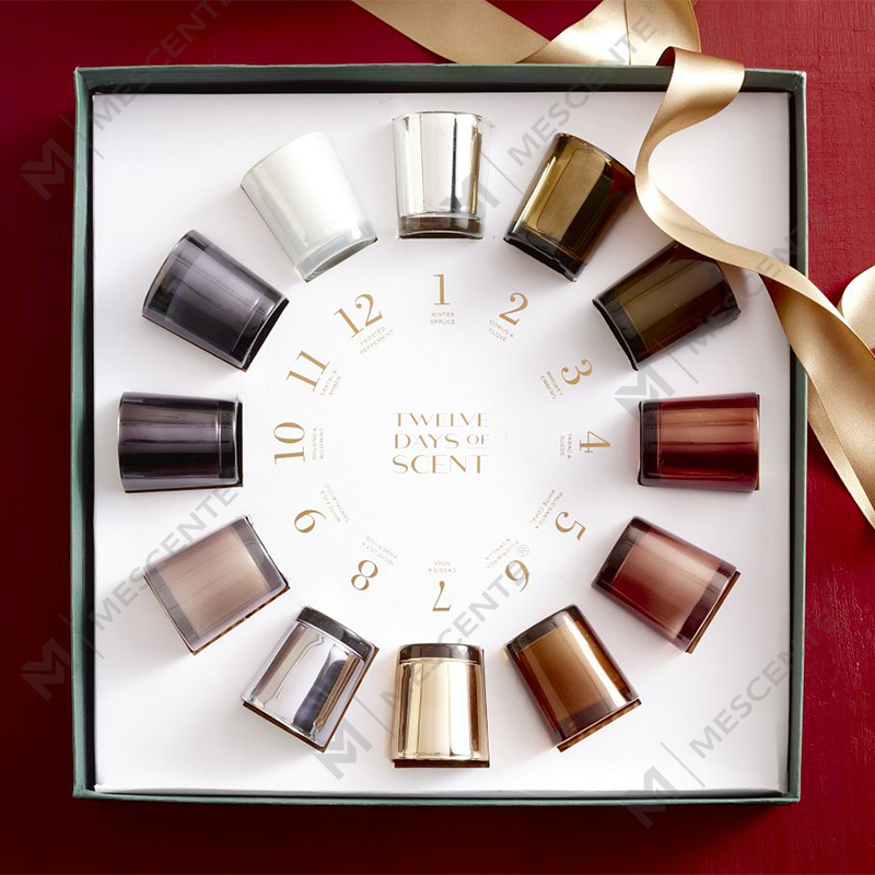 جرة مخصصة فاخرة من M&Scent معطر منزلي وشموع شمع الصويا المعطرة لعيد الميلاد مع غطاء