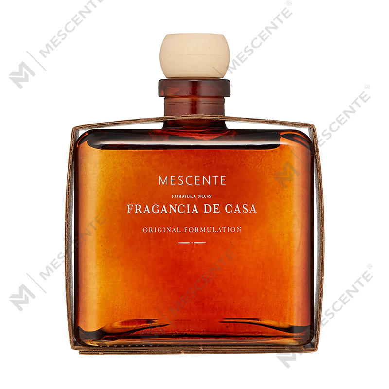 M&Scent ناشر قيد سائل فاخر بزجاجة زجاجية كبيرة باللون الوردي الذهبي بتصميم زهور، علامة تجارية خاصة، مع صندوق هدايا