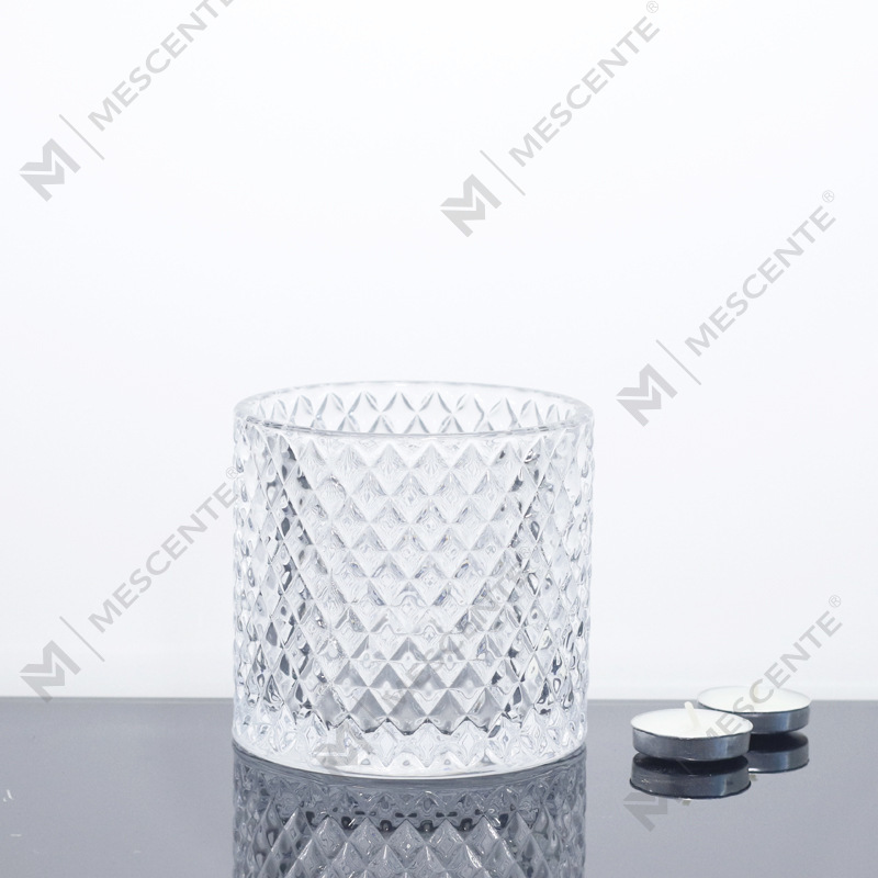 برطمانات شموع وردية كبيرة من M&Scent بثلاثة فتائل مع أغطية بكميات كبيرة، برطمان شموع سيراميك لصنع الشموع