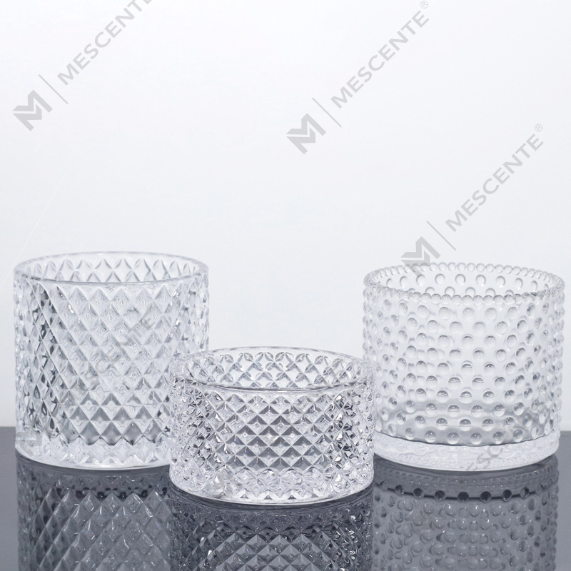 برطمانات شموع وردية كبيرة من M&Scent بثلاثة فتائل مع أغطية بكميات كبيرة، برطمان شموع سيراميك لصنع الشموع