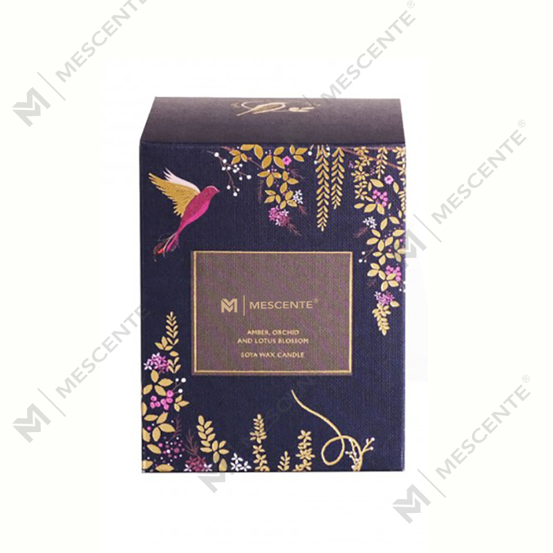 شموع خاصة من الخشب الأسود معطرة بالفخامة مع بلورات