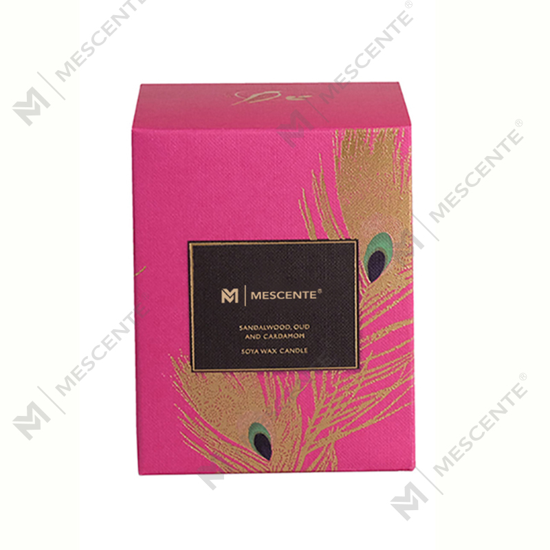 شموع خاصة من الخشب الأسود معطرة بالفخامة مع بلورات