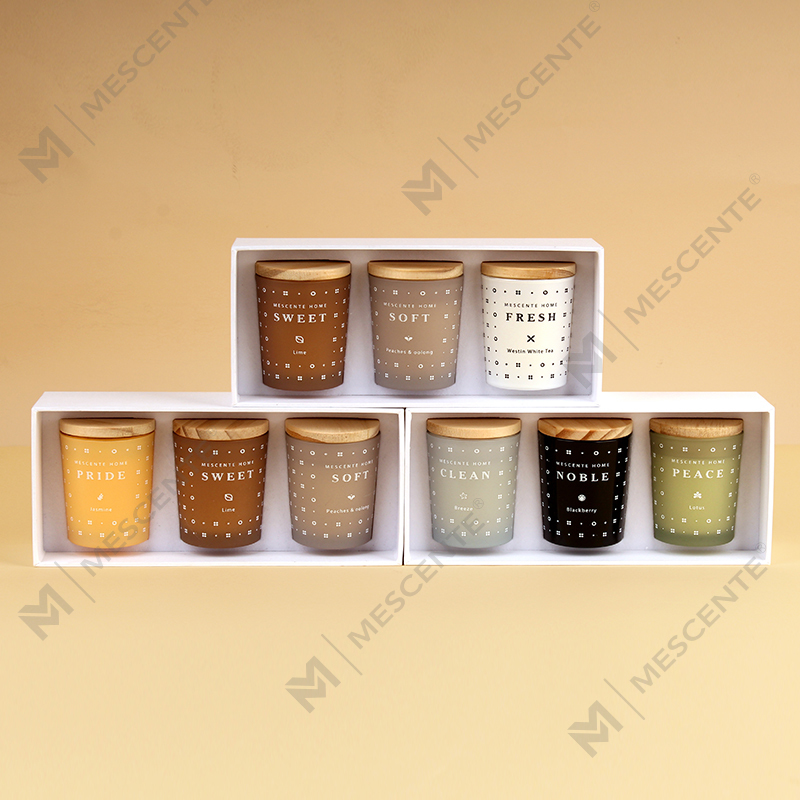 مجموعة شموع معطرة بشمع الصويا المنزلي M23352 مكونة من 3 قطع