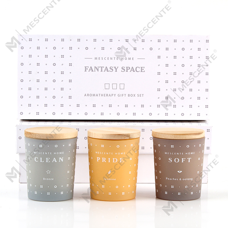 مجموعة شموع معطرة بشمع الصويا المنزلي M23352 مكونة من 3 قطع