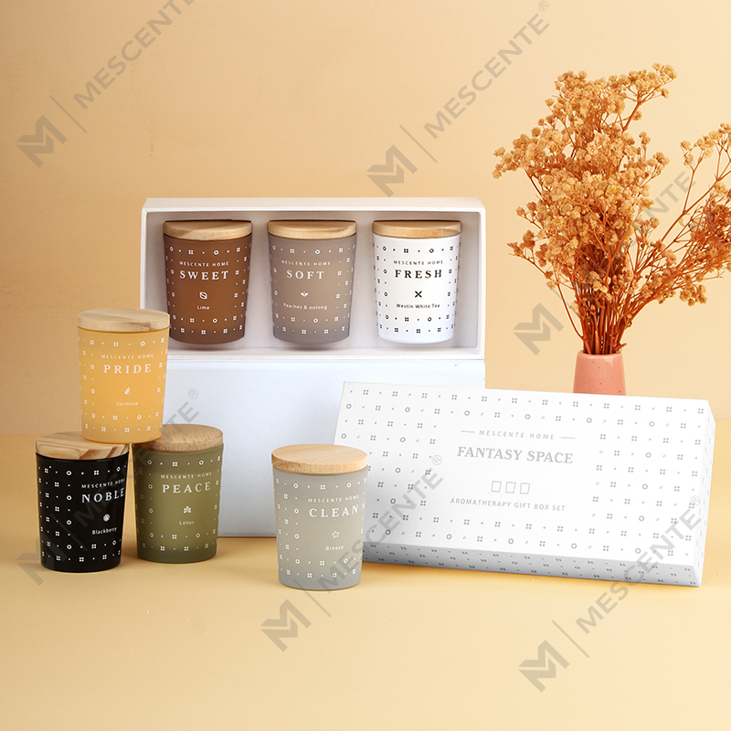 مجموعة شموع معطرة بشمع الصويا المنزلي M23352 مكونة من 3 قطع