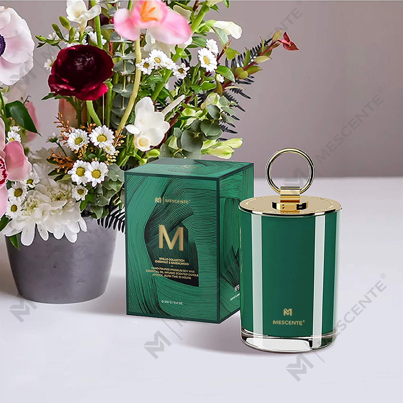 شموع M&Scent الفاخرة المصنوعة من شمع الصويا الأبيض بشعار مخصص لحفلات الزفاف، شمعة مخصصة للمخيمات