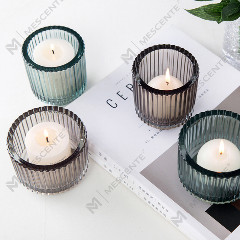 حامل شموع كريستال زجاجي فاخر من M&Scent، حاملات شموع بكميات كبيرة