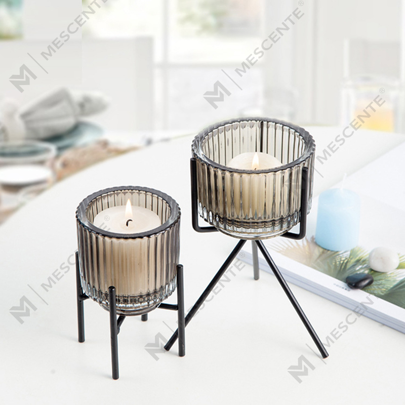 حامل شموع كريستال زجاجي فاخر من M&Scent، حاملات شموع بكميات كبيرة