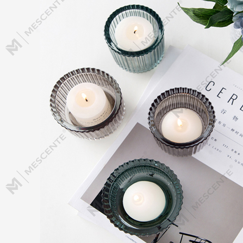 حامل شموع كريستال زجاجي فاخر من M&Scent، حاملات شموع بكميات كبيرة