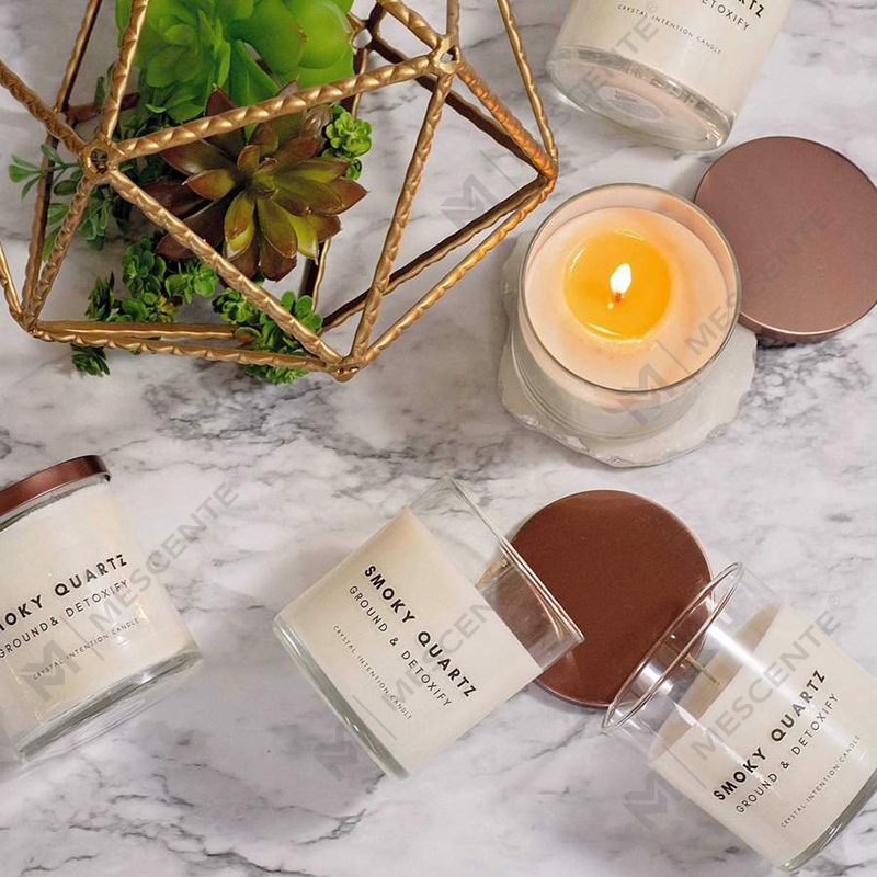 أفكار منتجات جديدة من M&Scente، شموع شمع الصويا المعطرة المصنوعة يدويًا والمليئة بالكريستال العلاجي