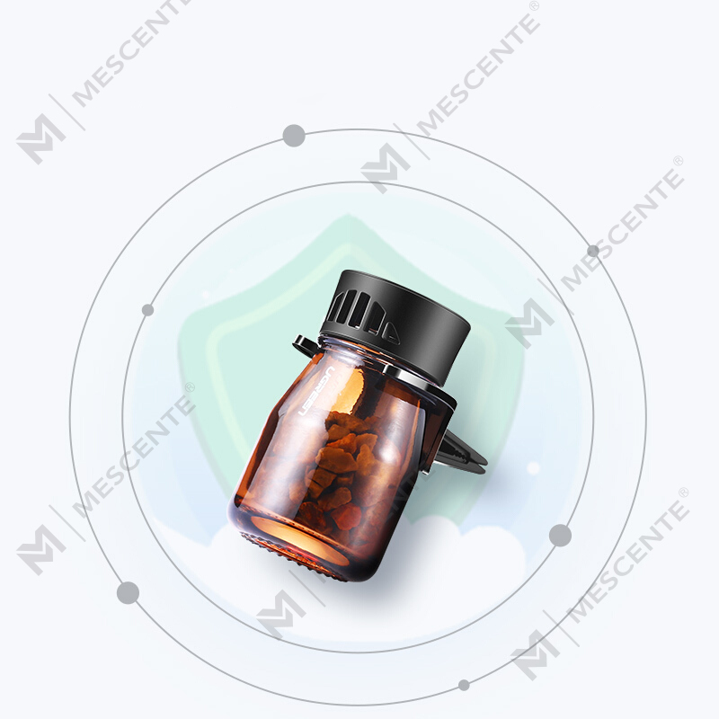 زجاجات معطر هواء صغيرة للسيارات بشعار M&Scent العضوي المخصص، مضخة هواء للسيارة
