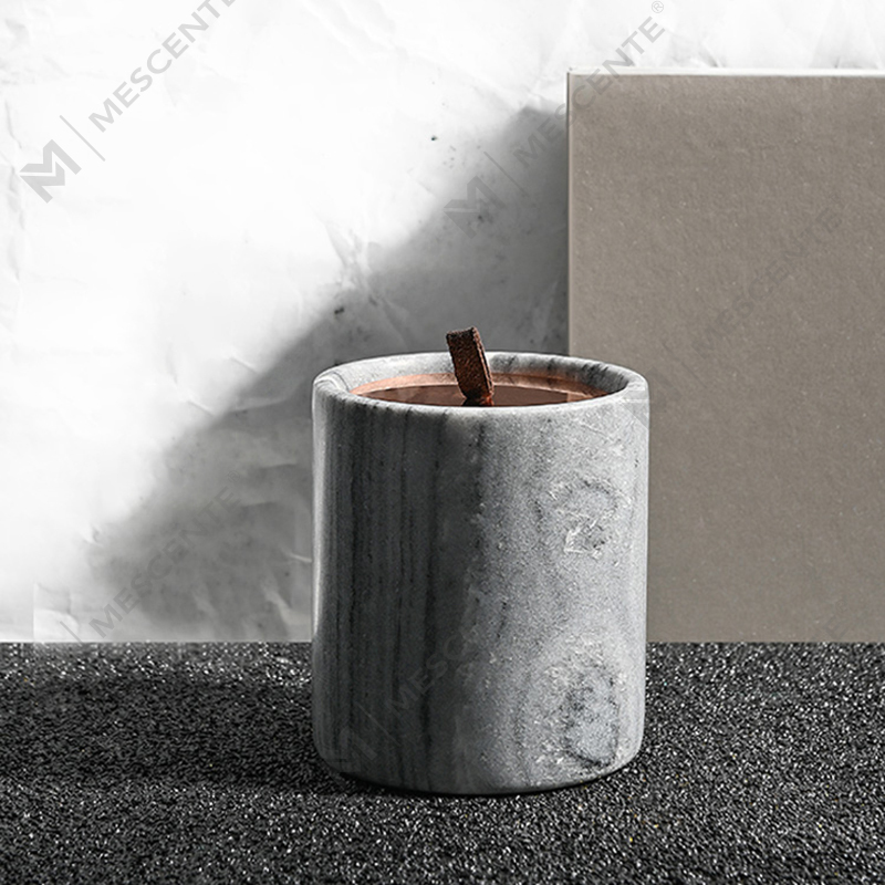 شموع شمع الصويا المعطرة بالكريستال من M&Scent للبيع بالجملة، فاخرة مخصصة للديكور، علامة تجارية خاصة، زجاج أسود، شموع شمع الصويا المعطرة بالكريستال