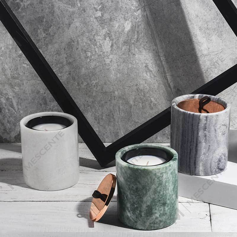 شموع شمع الصويا المعطرة بالكريستال من M&Scent للبيع بالجملة، فاخرة مخصصة للديكور، علامة تجارية خاصة، زجاج أسود، شموع شمع الصويا المعطرة بالكريستال