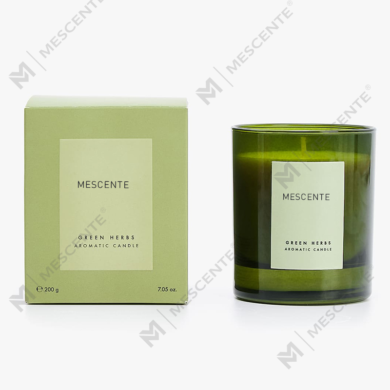 شموع Mescente بالجملة ذات علامة تجارية خاصة رخيصة الثمن معطرة بالنبيذ وشمعة الصويا المعطرة في وعاء بغطاء