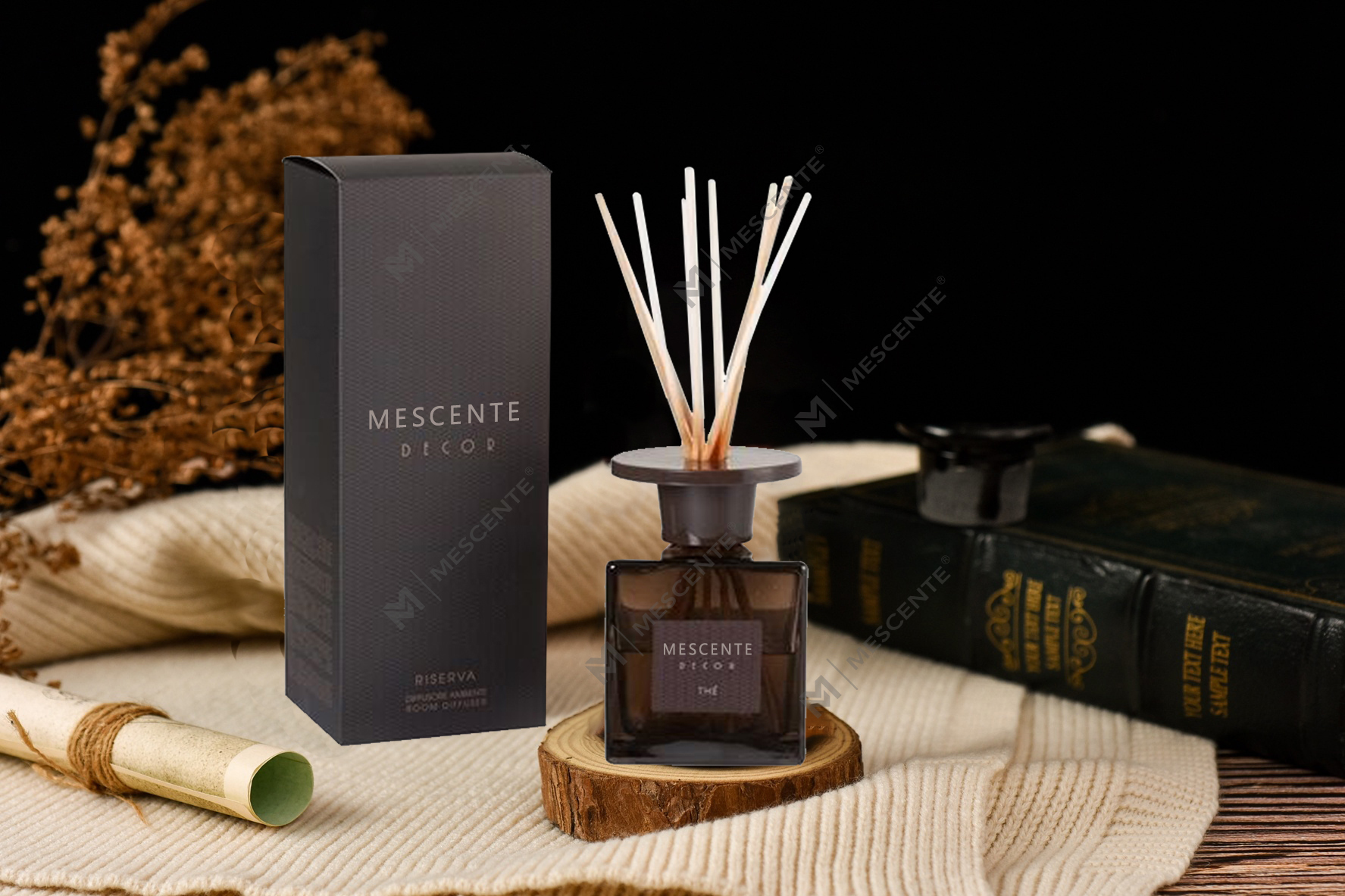 مجموعة موزع القصب من Mescente 2pk سعة 120 مل، مجموعة موزع القصب ذات العلامة التجارية الخاصة