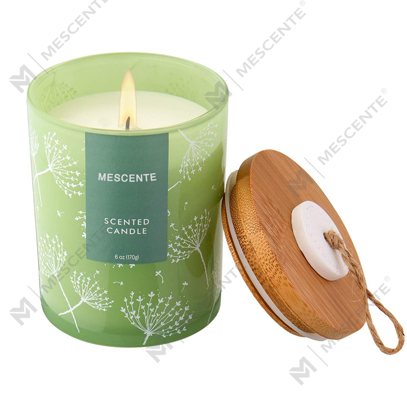 عينة من الشموع المعطرة العطرية من M&Scent، شموع معطرة مع زهور مجففة، مطبوعة بشعار مخصص