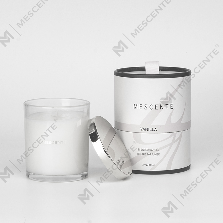 شموع عيد الميلاد الفاخرة ذات العلامة التجارية الخاصة من Mescente بالجملة مع فتيل خشبي