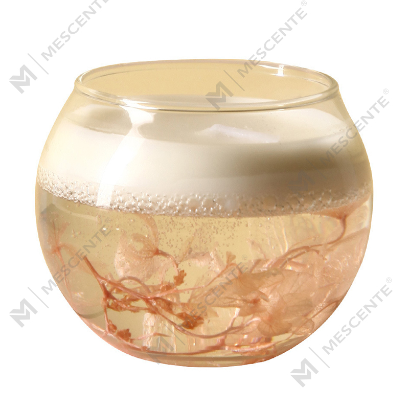 شمعة M&Scent عالية الجودة برائحة الليمون وعشب الصويا في الزجاج