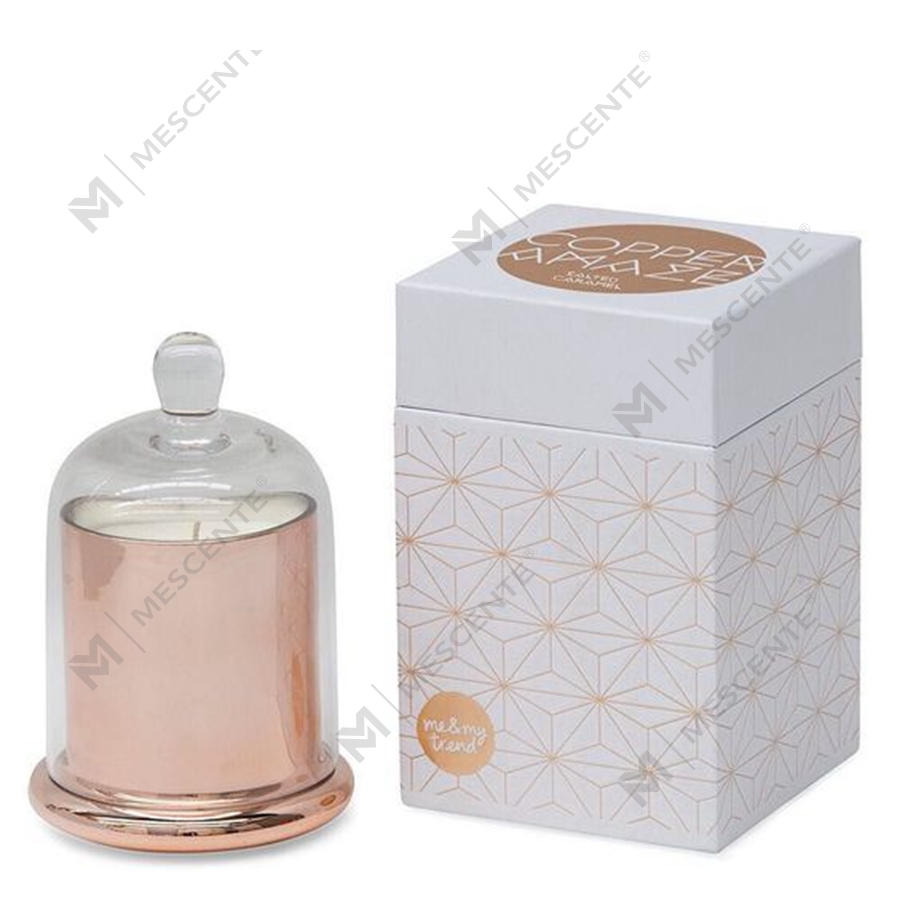 Mescente غطاء مقبب فضي فاخر حامل شموع معطر جرار قبة زجاجية