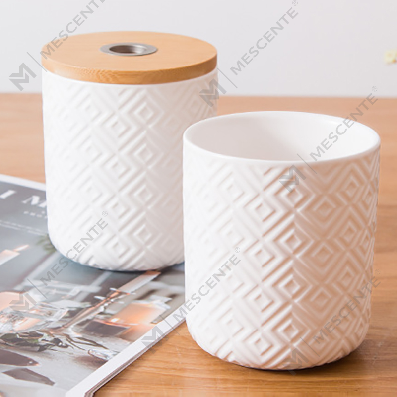 زجاجة زجاجية زخرفية دائرية من M&Scent بسعة 100 مل و200 مل مع موزع رائحة سيراميك