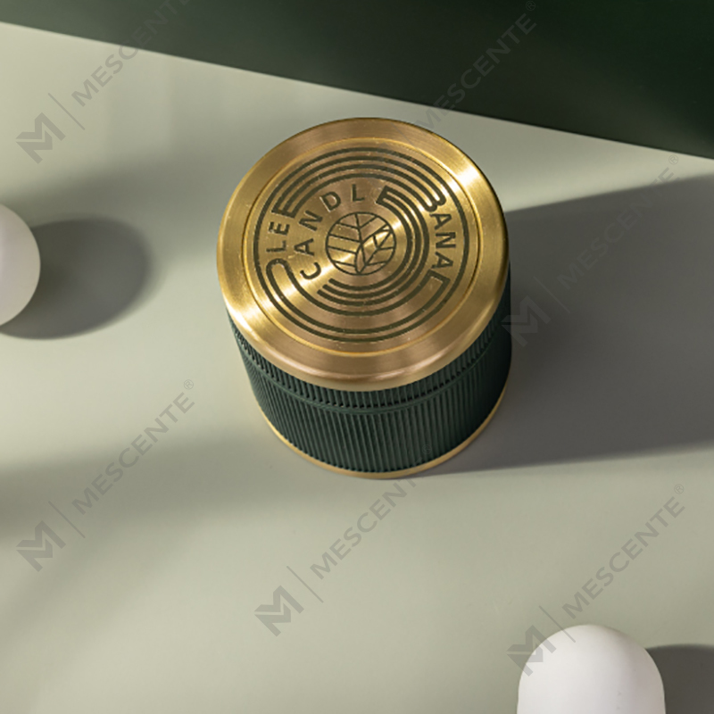 شموع شمع الصويا المعطرة المصنوعة من فتيل خشبي فاخرة مخصصة تحمل علامة Citta مع زهور مجففة