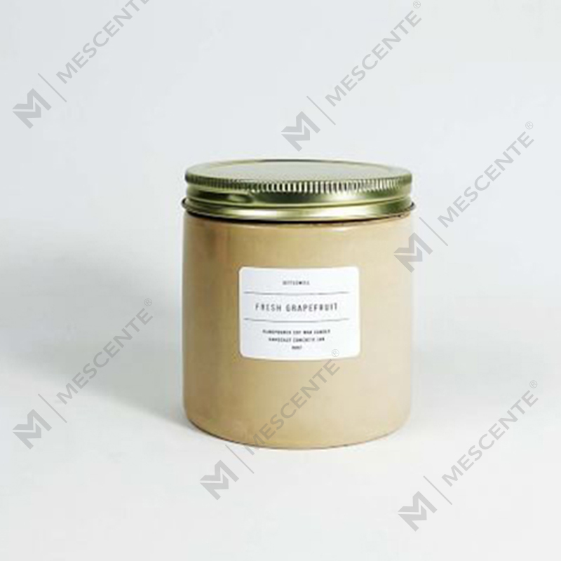 شمعة معطرة بجرة خرسانية بيضاء مخصصة مع غطاء