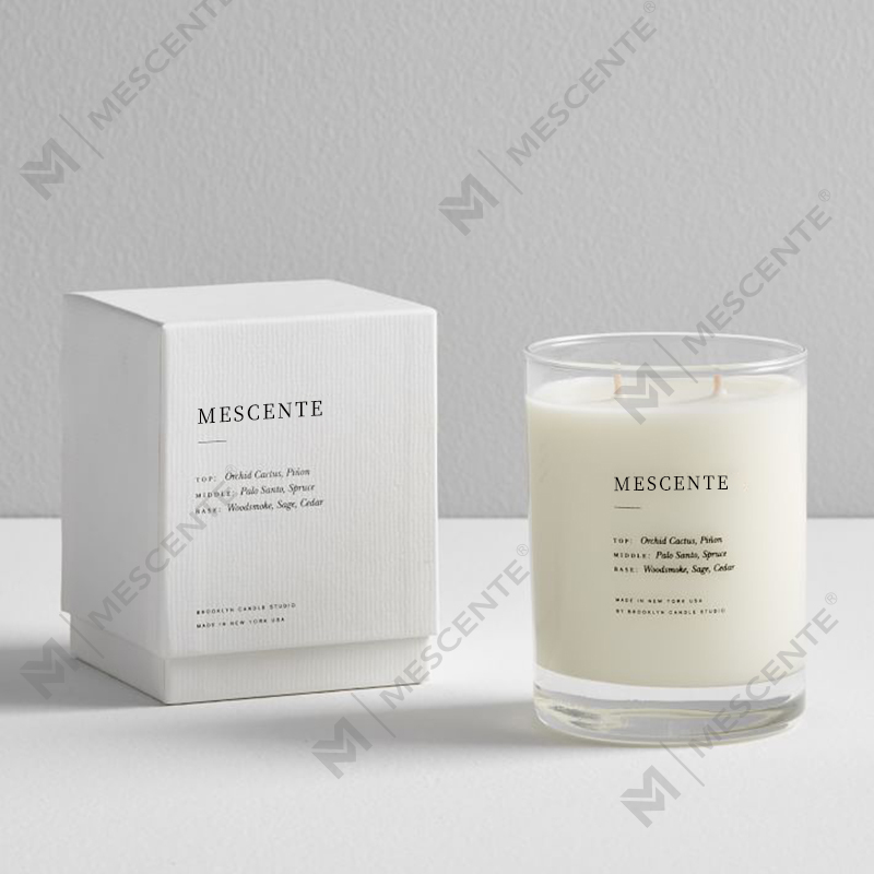 M&SENTE منتج جديد لتزيين المنزل مخصص 2 شموع معطرة في وعاء زجاجي