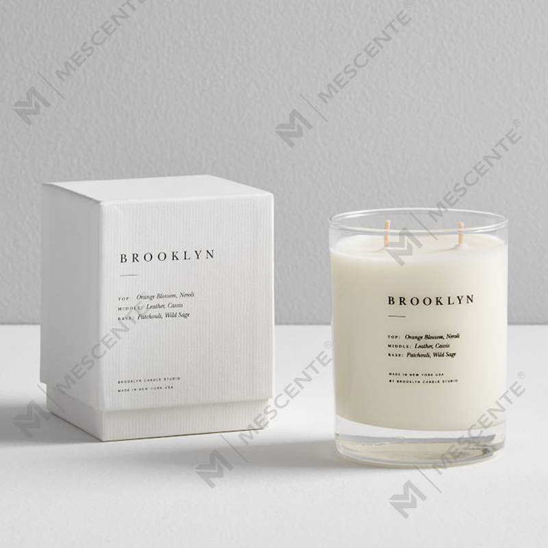 منتج جديد من M&SENTE لتزيين المنزل، شموع معطرة مخصصة بفتيلتين في وعاء زجاجي