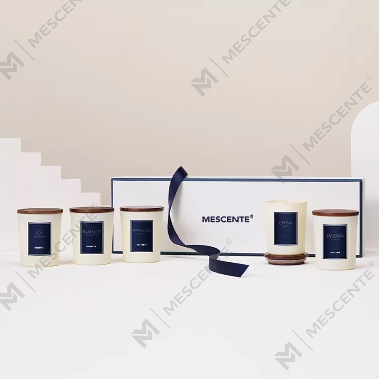 شموع عطرية بزيت عطري فاخرة مع غطاء من ماركة M&scent للبيع بالجملة، شمعة علاجية بالروائح