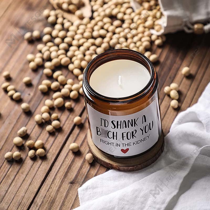 مجموعة شموع عيد الميلاد المعطرة من الشمع الطبيعي بنسبة 100% من M&Scent للهدايا المنزلية، شمعة معطرة في وعاء زجاجي بغطاء معدني