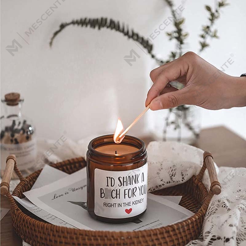 مجموعة شموع عيد الميلاد المعطرة من الشمع الطبيعي بنسبة 100% من M&Scent للهدايا المنزلية، شمعة معطرة في وعاء زجاجي بغطاء معدني